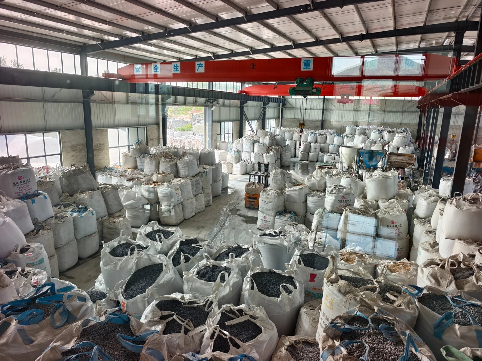 ROCBIND aggregate inventory stored in large material bags